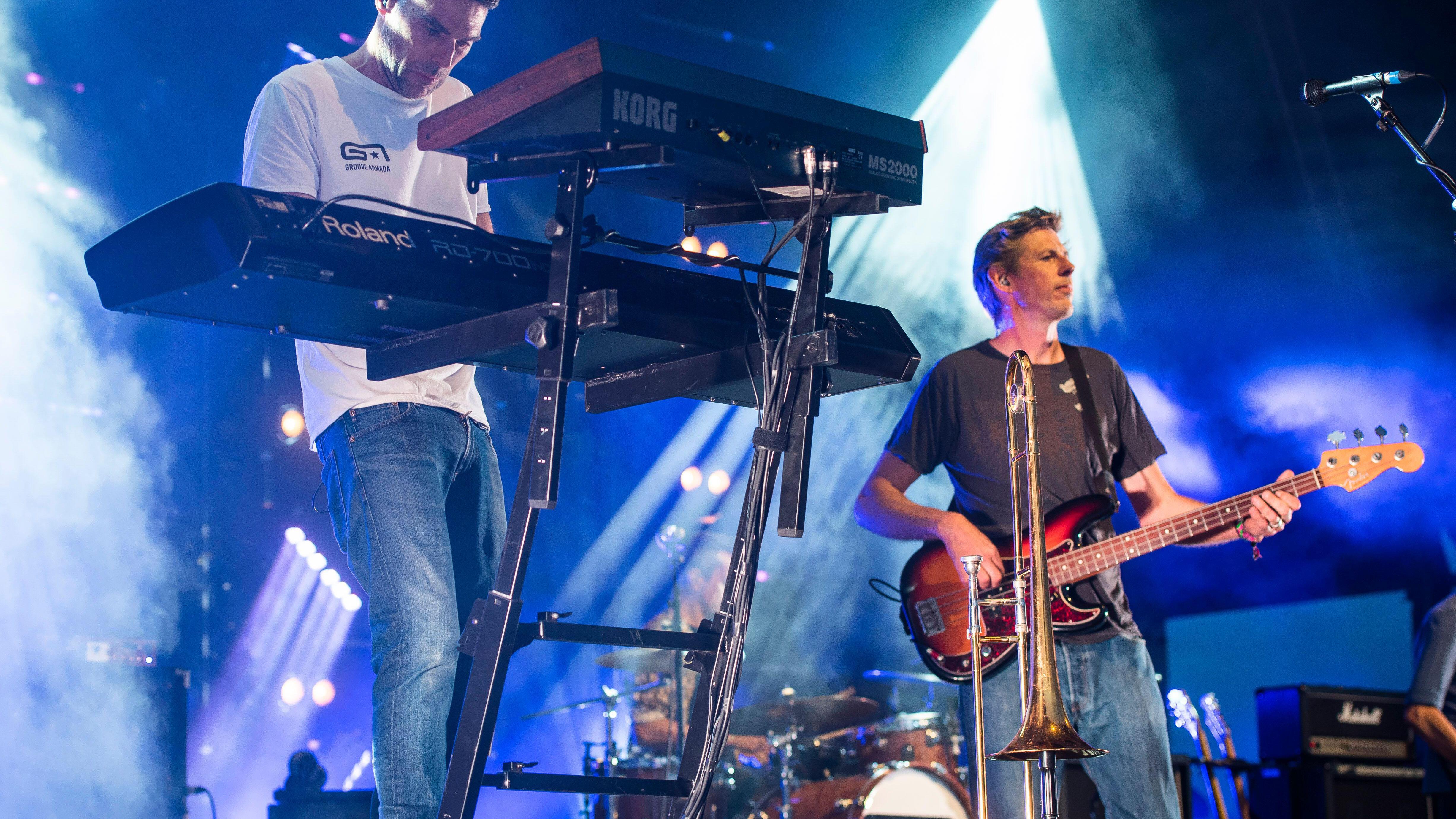 Groove Armada performing live on stage.