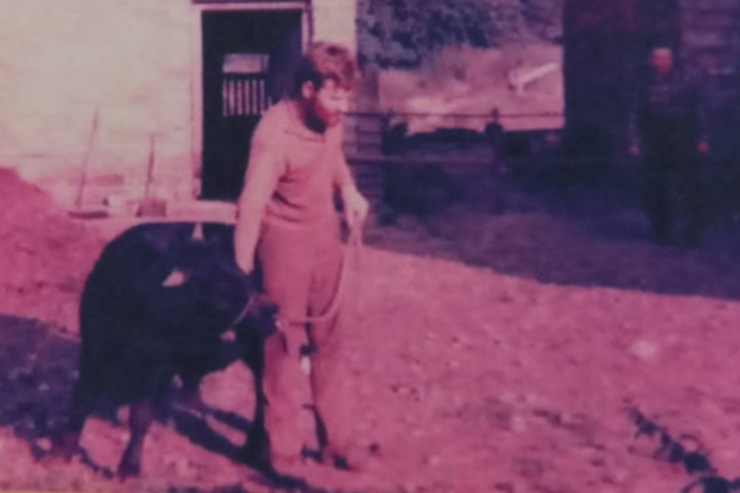 Photo of John Philip Charlesworth on his farm.